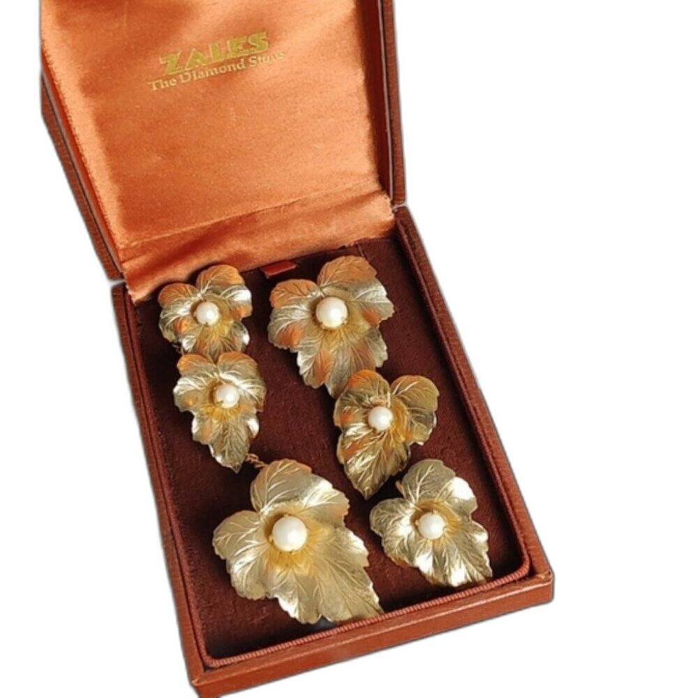 💎HP💎 SET! 1960 Sarah Cov faux pearl leaf 5- piece SET